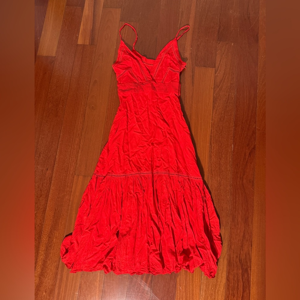 Ellesworth & Ivey maxi red dress